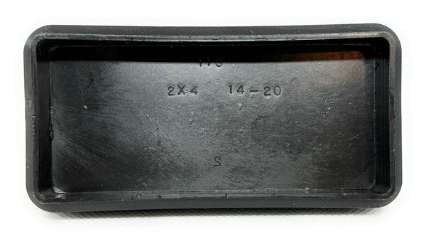 Rectangular Tube Cap Plugs, Black Plastic, 4x2 Inch, for 14-20 Gauge S