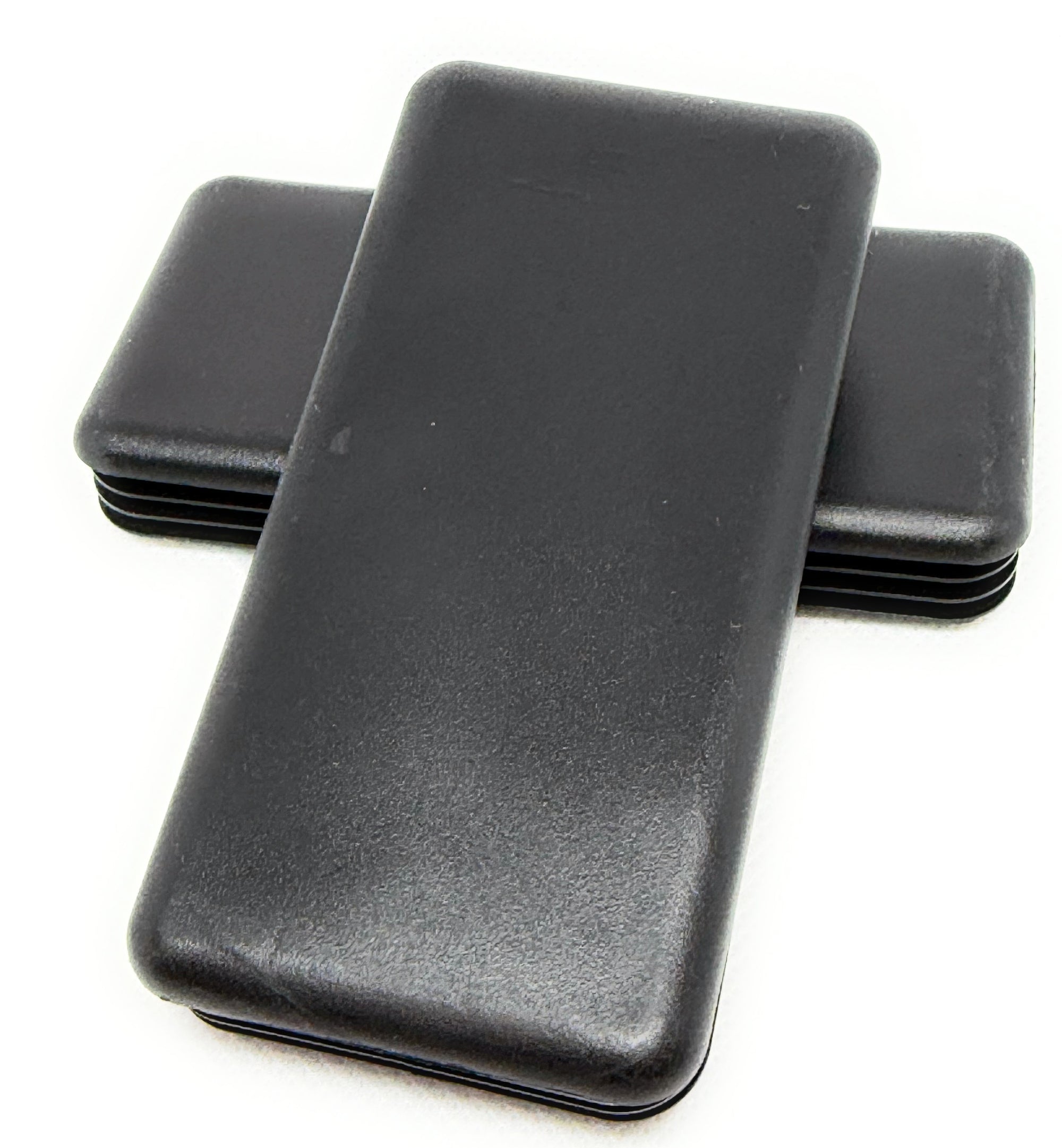 Rectangular Tube Cap Plugs, Black Plastic, 4x2 Inch, for 14-20 Gauge Steel Tubing, Furniture Sliding Guides, Fencing Post Inserts, Pack of 4 Top Secret PDR