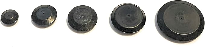 (Lot of 50) || CAPLUGS || Assorted 10 Each ( 1/4", 3/8", 1/2",3/4", 1") Flush Mount Black Hole Panel Plugs for Auto Body and Sheet Metal | Furniture Decor