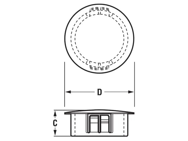 Top Secret PDR 1 3/4" or 1.75" Domed Head Hole Plugs (10) Plugs ][ 1.75 ID Hole Knockout Locking Plugs for Electric Panels and Boxes
