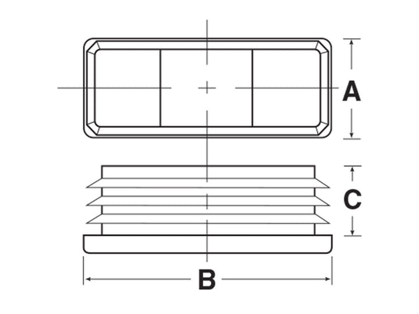 (Pack of 4) CAPLUGS Snap in Rectangular 2 x 3