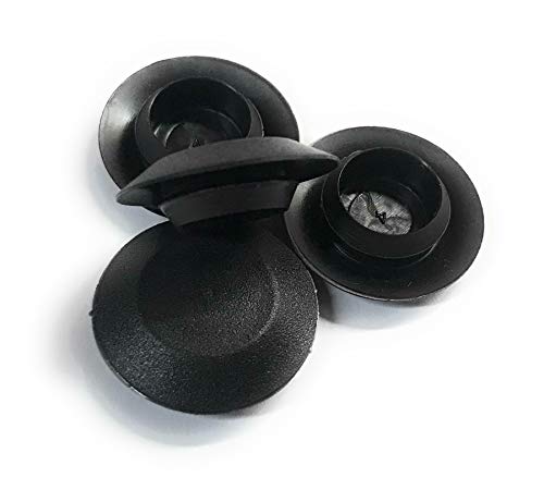 1/2 0.5 inch Flush Mount Black Plastic Body and Sheet Metal Hole Plug Pick Quantity by Caplugs