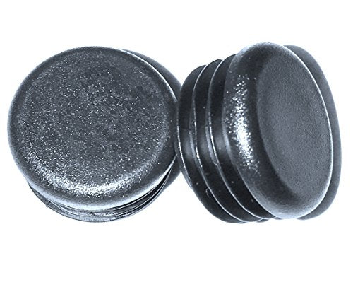 Plugs for round tubing (Pack of 8) - 1 1/8" (14-20 Ga - 0.96"-1.05" ID) Round Black Plastic Tubing Plug, 1 1/8 Inch End Caps - Steel Furniture/Fencing Post Pipe Insert | End Caps for Fitness Equipment.