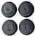 (Pack of 04) BPFE-17MM (11/16") Rubber Ergonomic Caplugs w/Flush Type Heads. Fits Hole Size .650-.709"- Metal Thickness .031-.079" Sheet Metal Applications