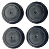 (Pack of 4) Caplugs Brand: BPFE-25MM Rubber Ergonomic Button Plugs Flush Type Heads | Hole Size .965-1.024&quot; || Metal Thickness .031-.079&quot;, Black