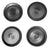 (Pack of 50) BPF- 1" - 1 Inch Flush Mount Black Plastic Body and Sheet Metal Hole Plug