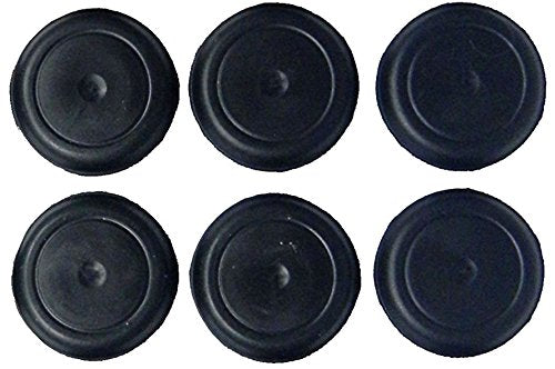 (Pack of 10) 1" - (1.00 inch) Black Rubber Plugs || for Flush Mount Body and Sheet Metal Holes. Ergonomic Button Plugs with Flush-Type Heads || Made in USA by CAPLUGS | Fits 1" Hole Diameter